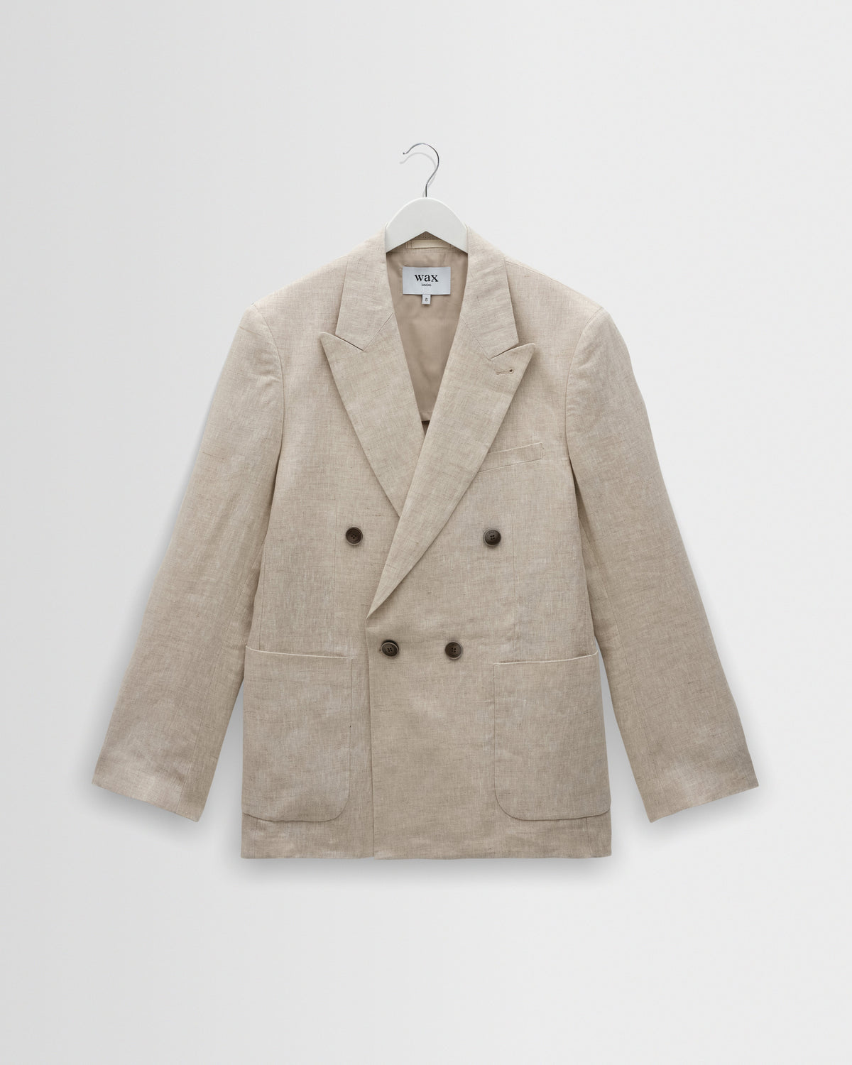 Vigo - Natural Linen Double-Breasted Blazer