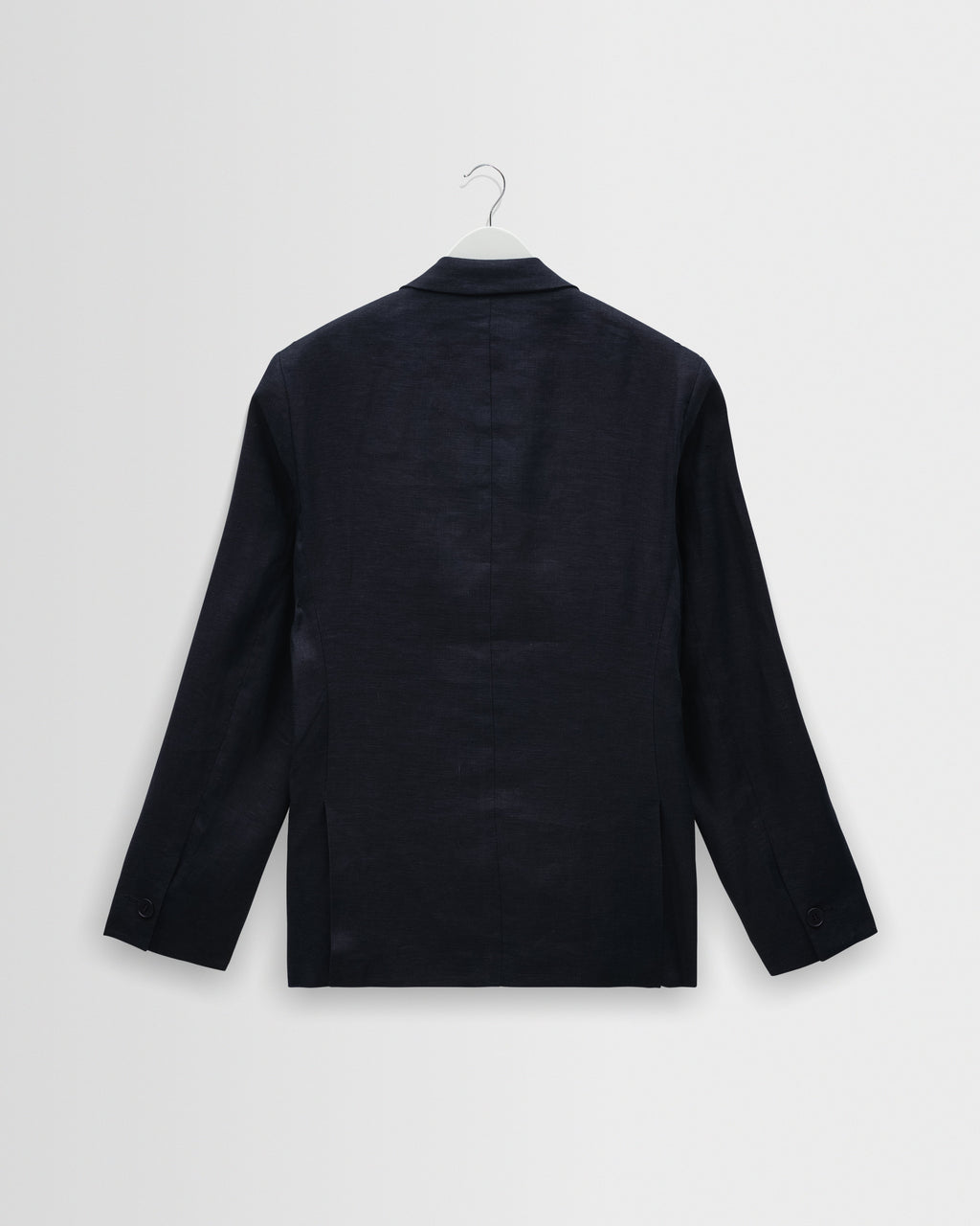 Vigo - Navy Linen Double-Breasted Blazer