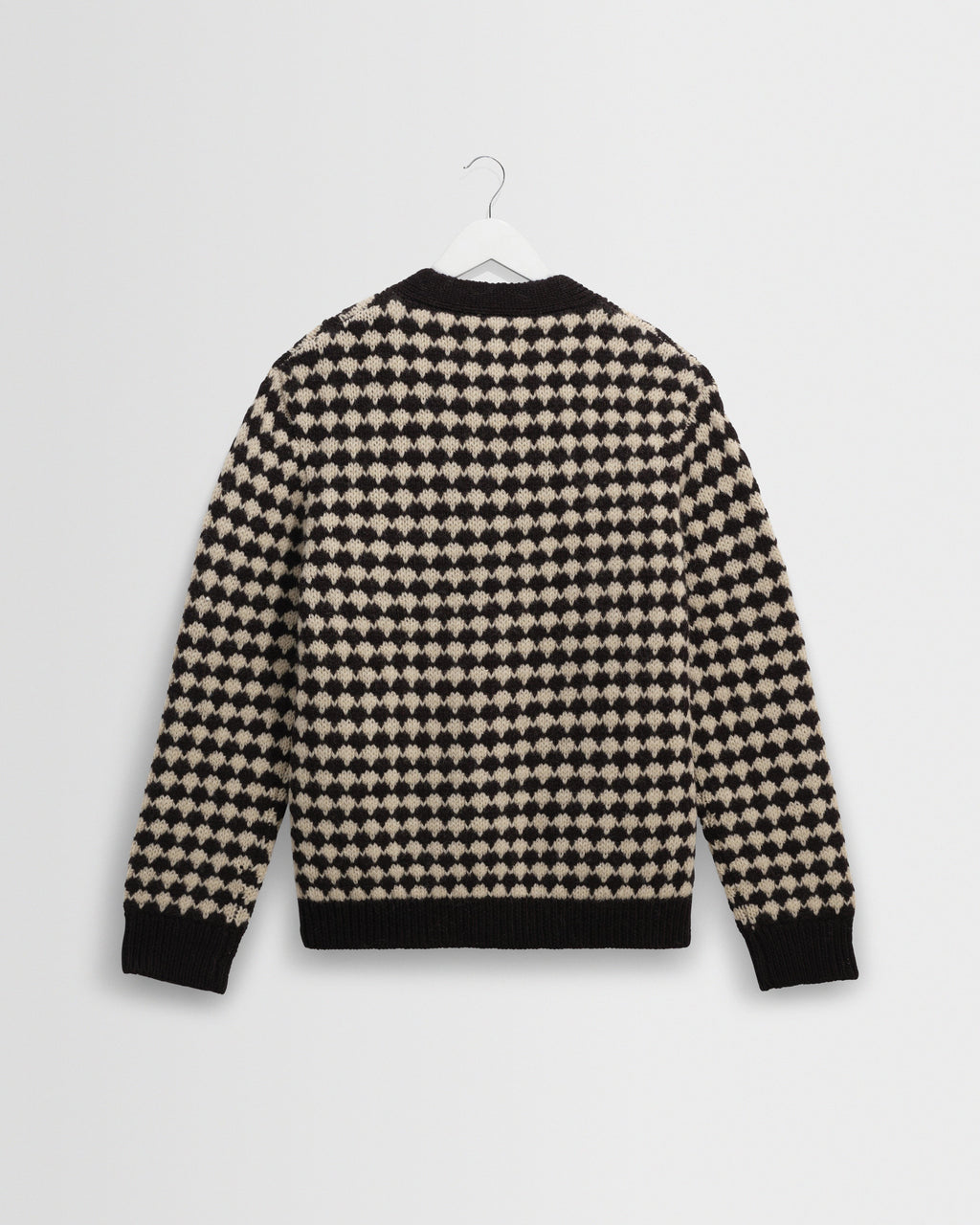 Walker - Black And Ecru Bubble Knit Cardigan