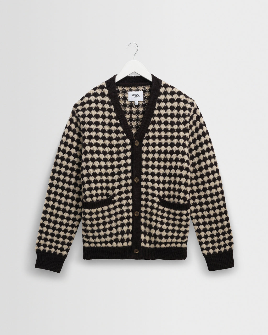 Walker - Black And Ecru Bubble Knit Cardigan