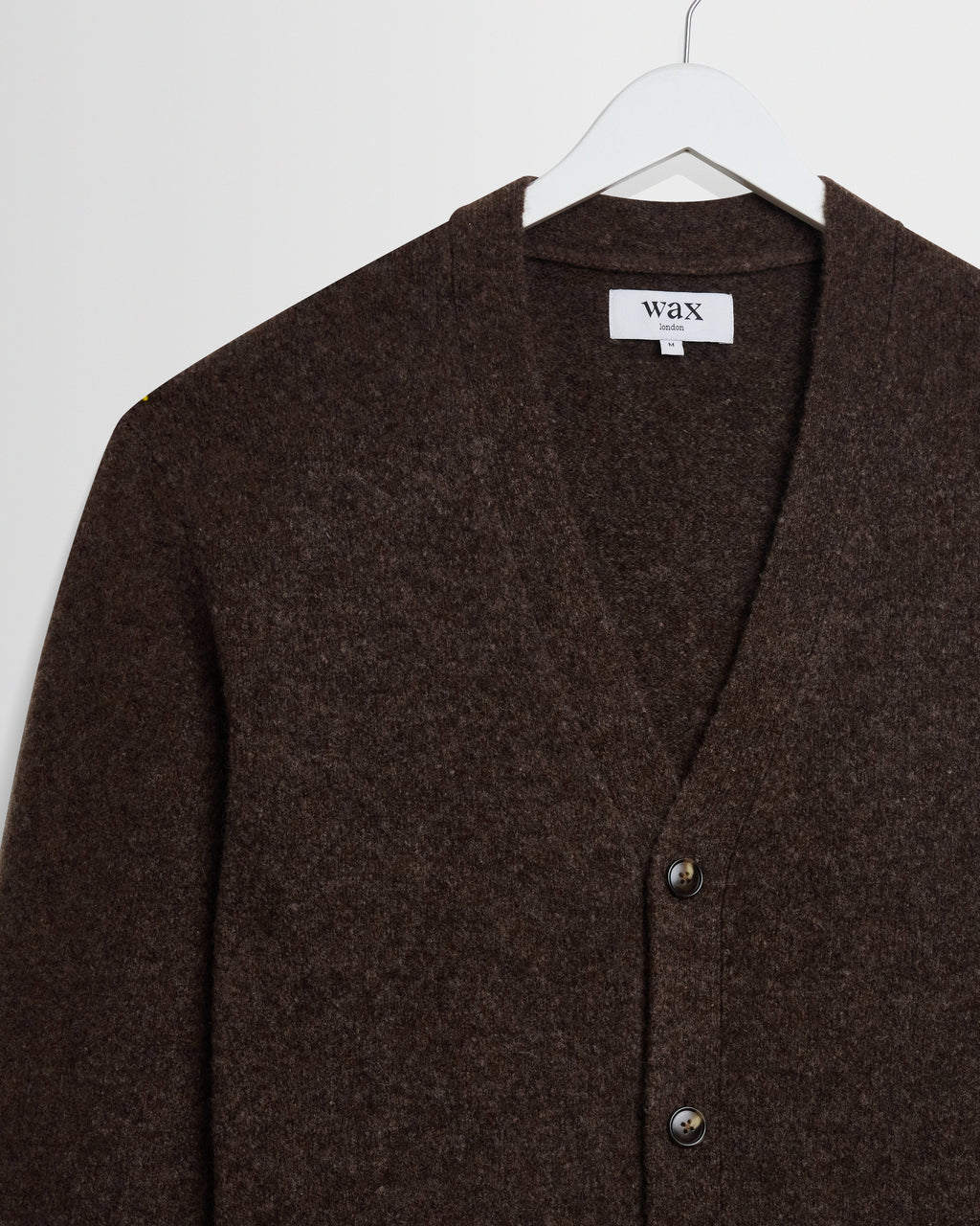 Walker - Chocolate Brown Fluffy Wool Knit Cardigan