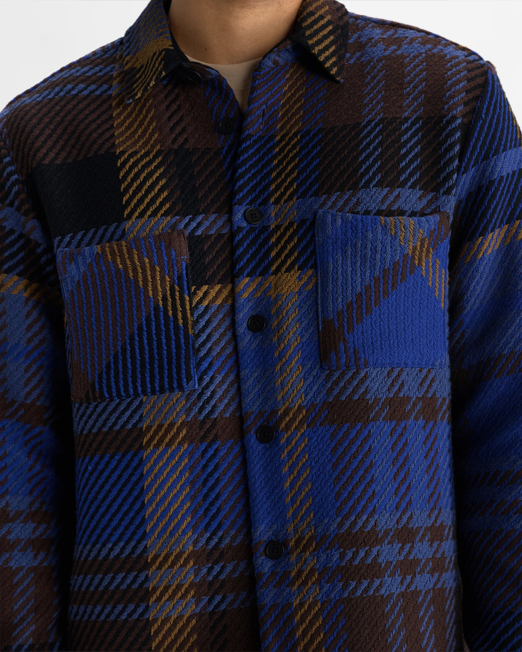 Whiting - Blue And Brown Bold Check Overshirt
