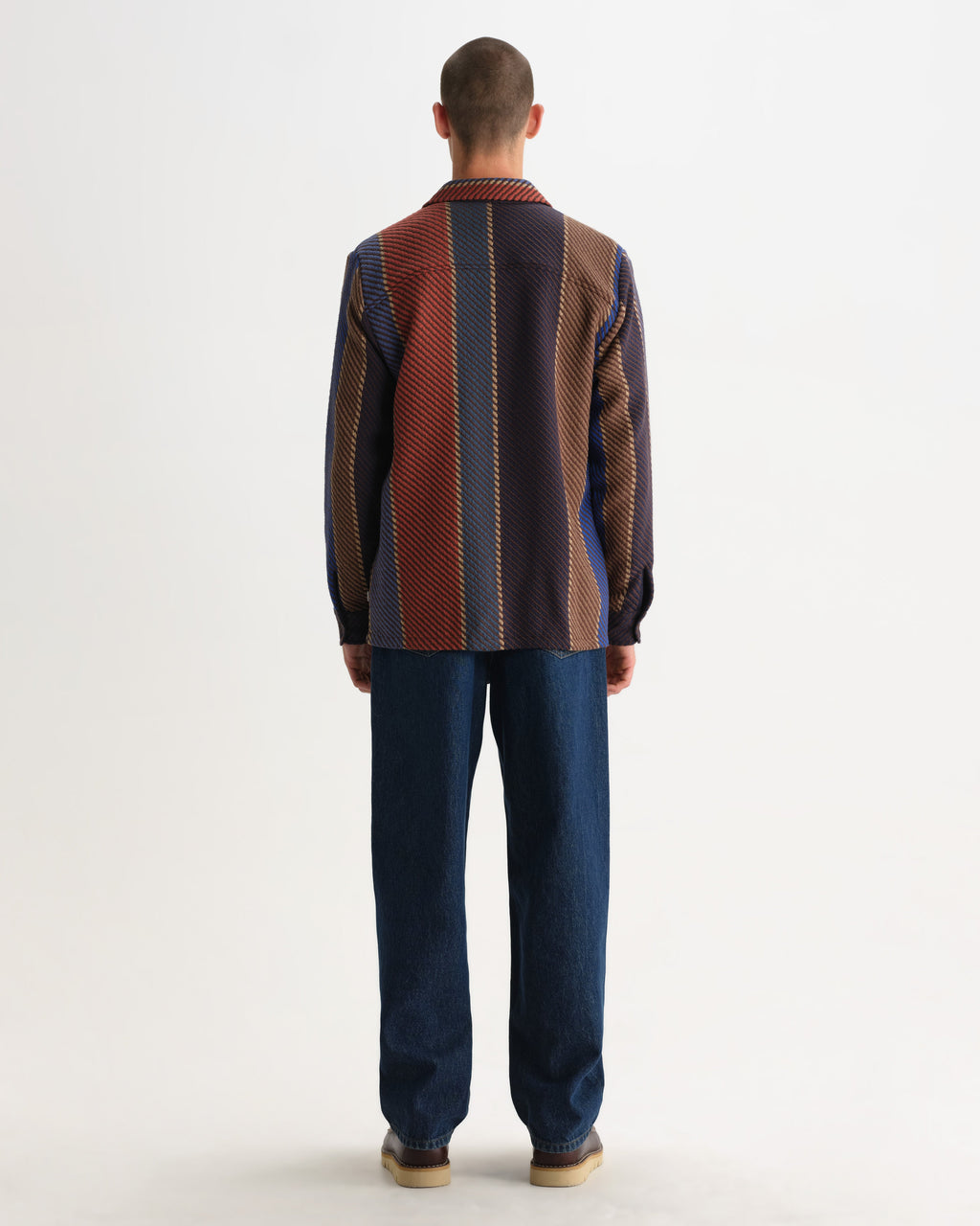 Whiting - Blue And Brown Walter Stripe Overshirt