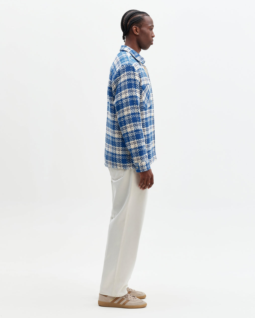 Whiting - Blue And Ecru Oran Check Overshirt