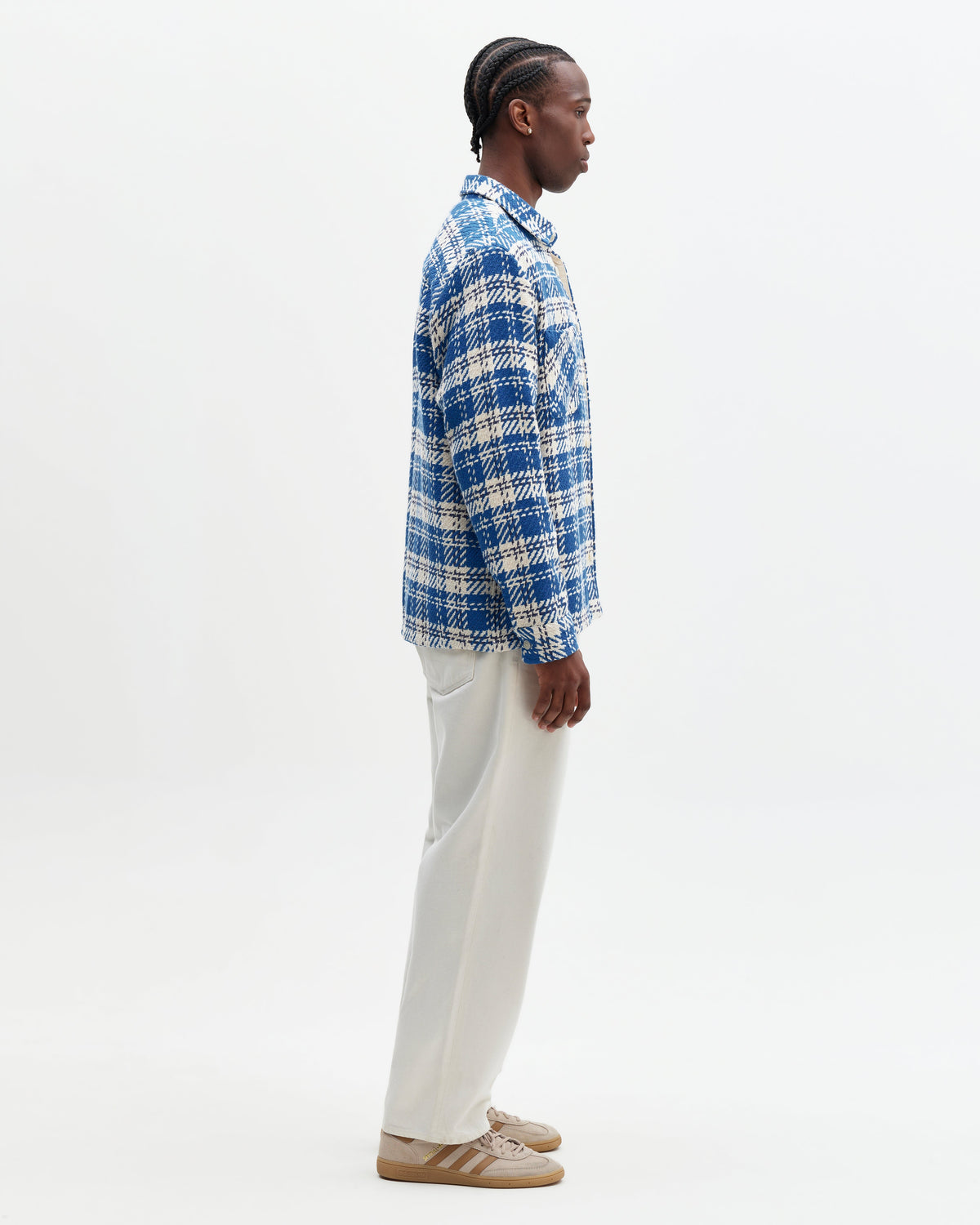 Whiting - Blue And Ecru Oran Check Overshirt
