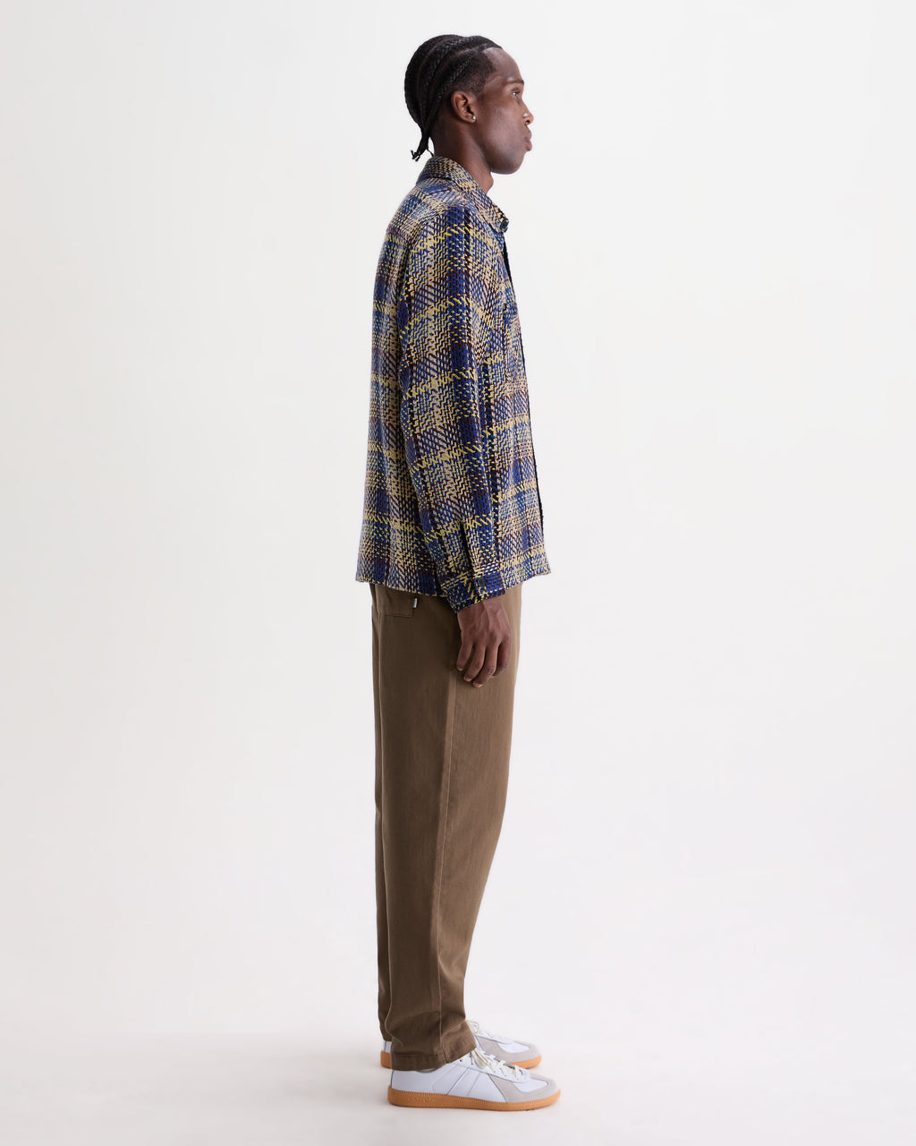 Whiting - Blue And Multicolour Grain Check Overshirt