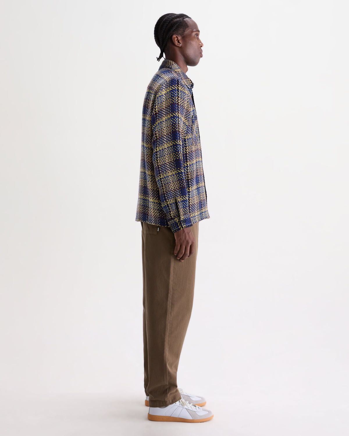 Whiting - Blue And Multicolour Grain Check Overshirt