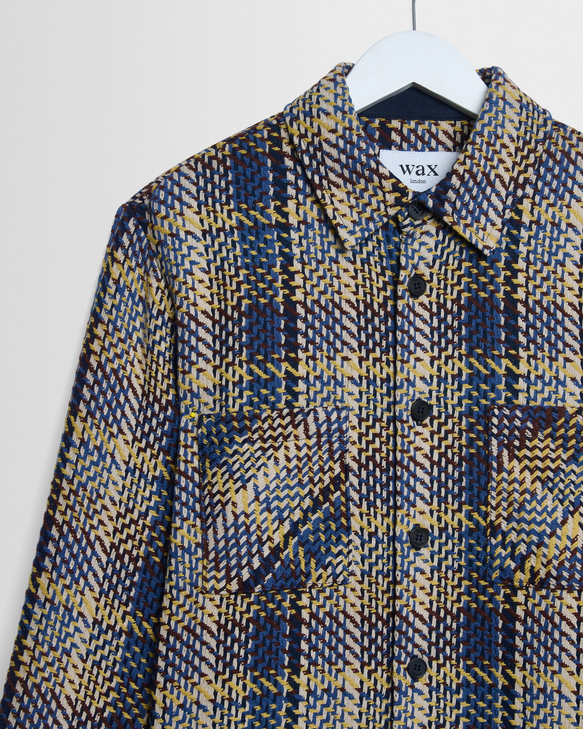Whiting - Blue And Multicolour Grain Check Overshirt