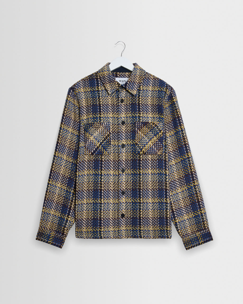 Whiting - Blue And Multicolour Grain Check Overshirt