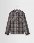 Whiting - Blue And Multicolour Grain Check Overshirt