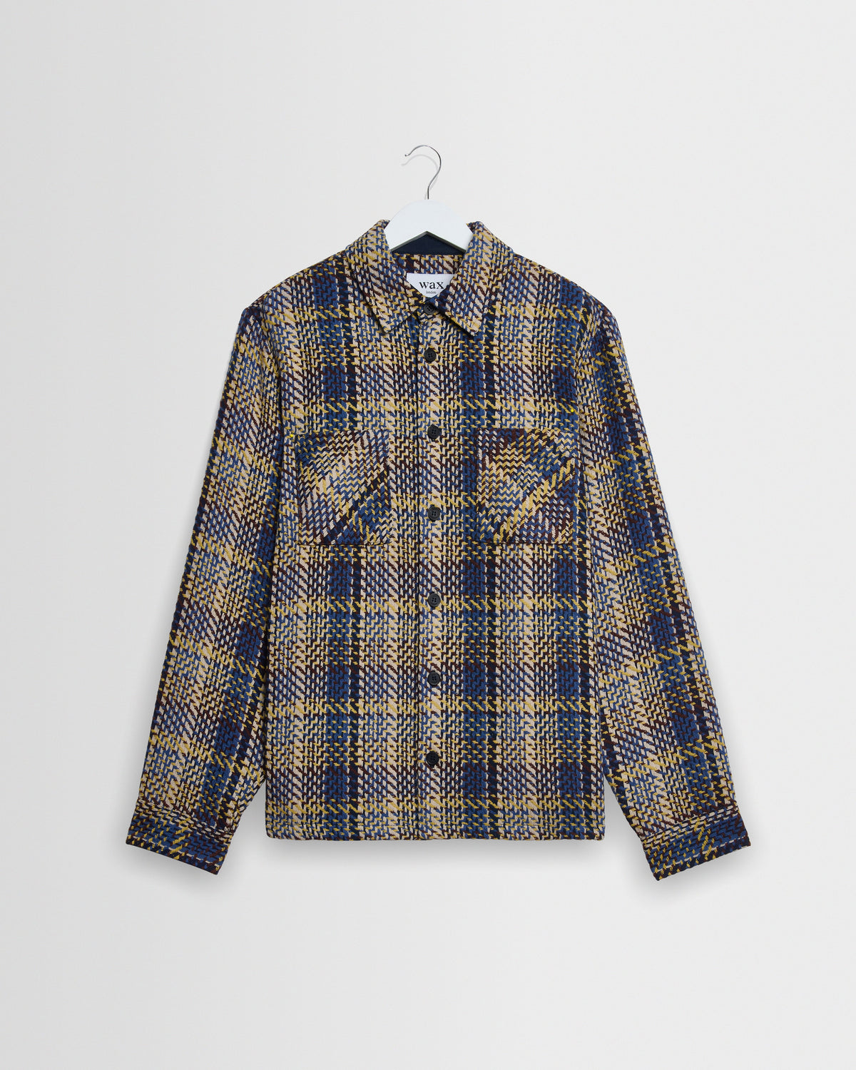 Whiting - Blue And Multicolour Grain Check Overshirt
