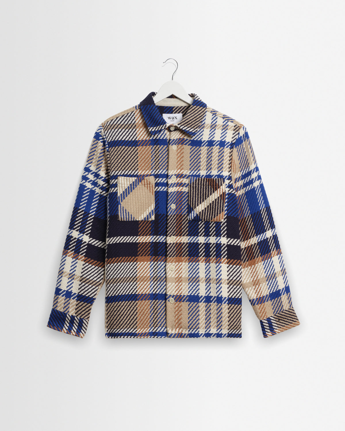 Whiting - Blue And Tan Bold Check Overshirt