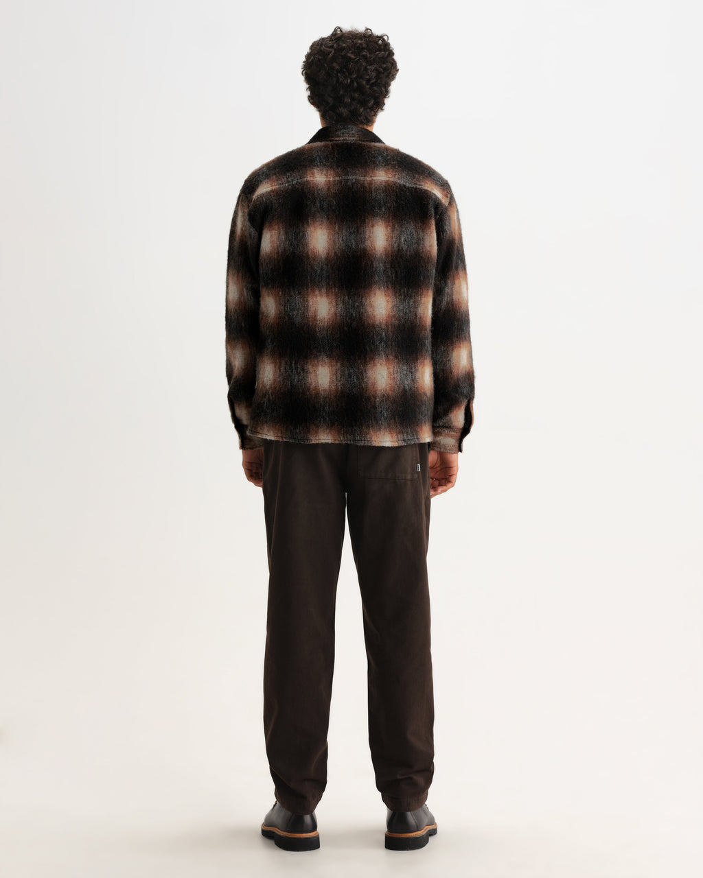 Whiting - Brown And Black Elm Wool Blend Check Overshirt