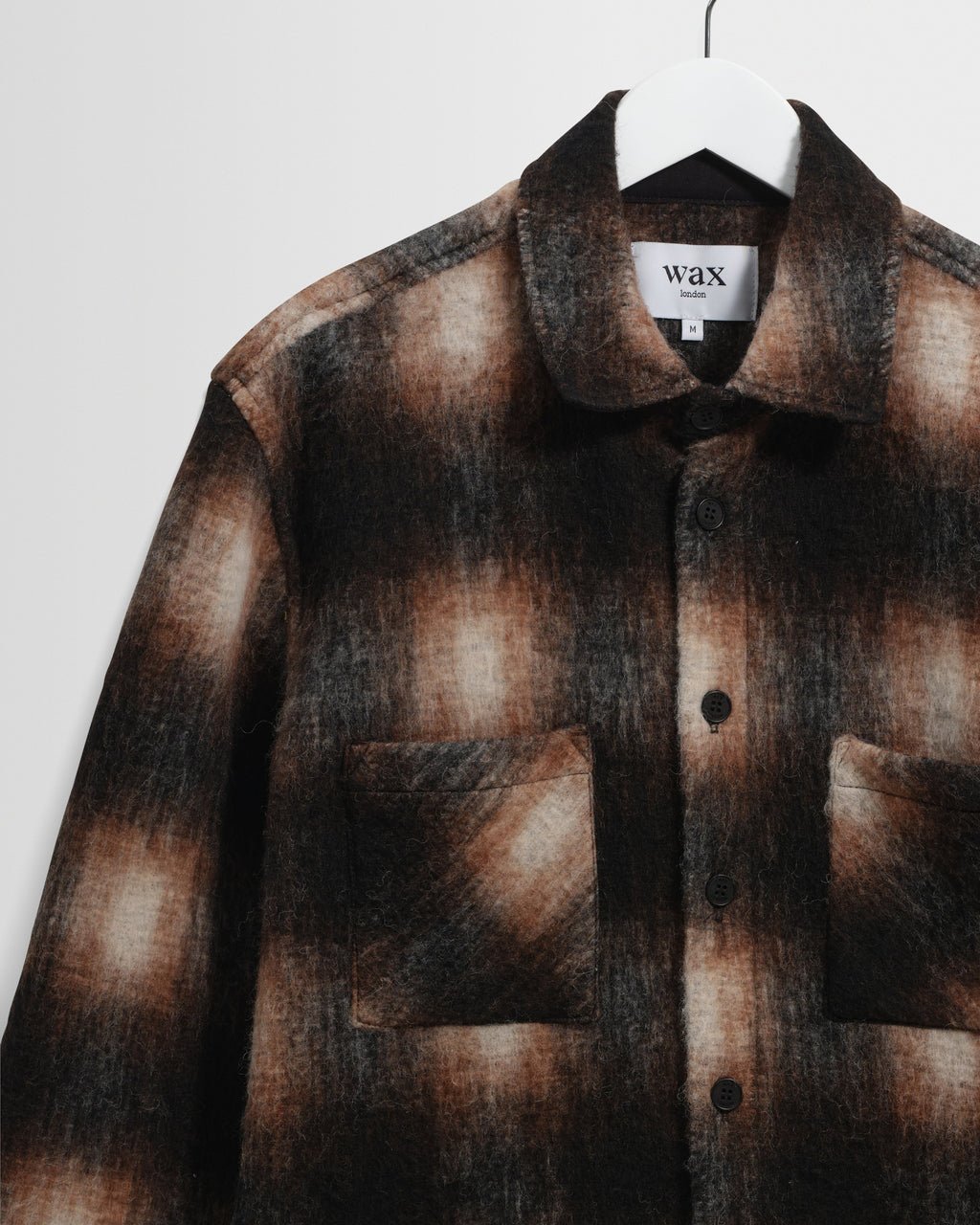 Whiting - Brown And Black Elm Wool Blend Check Overshirt