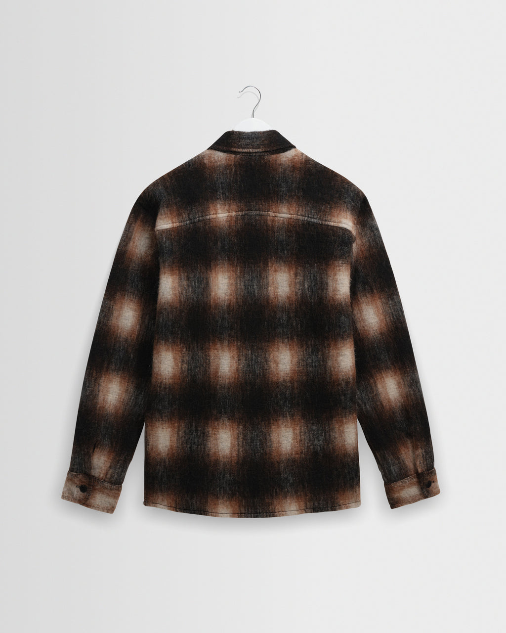 Whiting - Brown And Black Elm Wool Blend Check Overshirt
