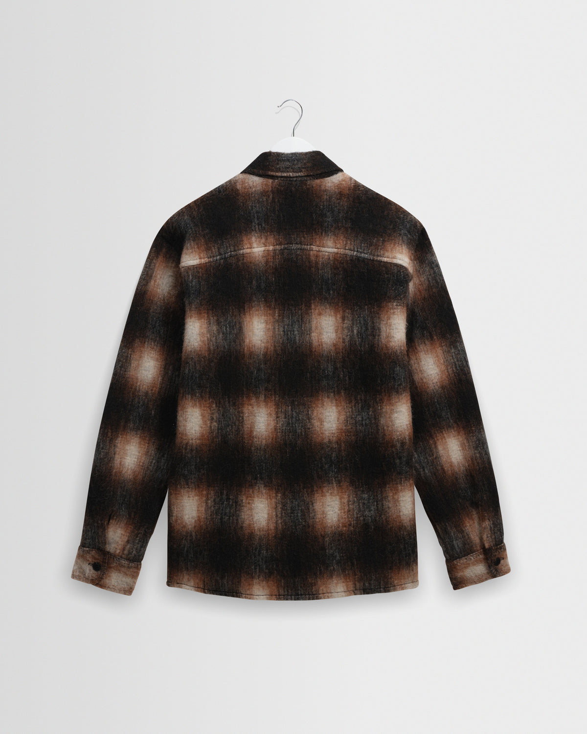 Whiting - Brown And Black Elm Wool Blend Check Overshirt