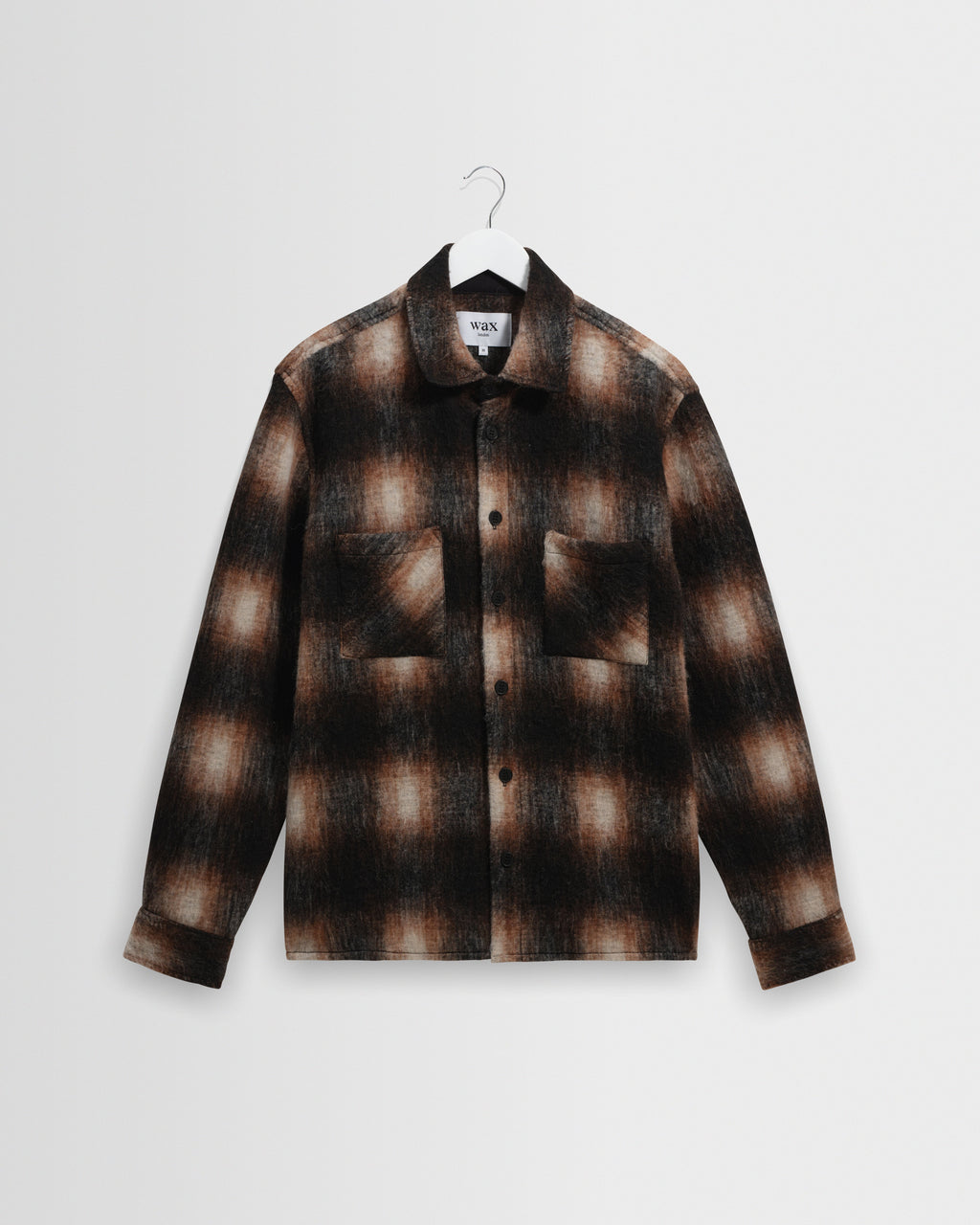 Whiting - Brown And Black Elm Wool Blend Check Overshirt