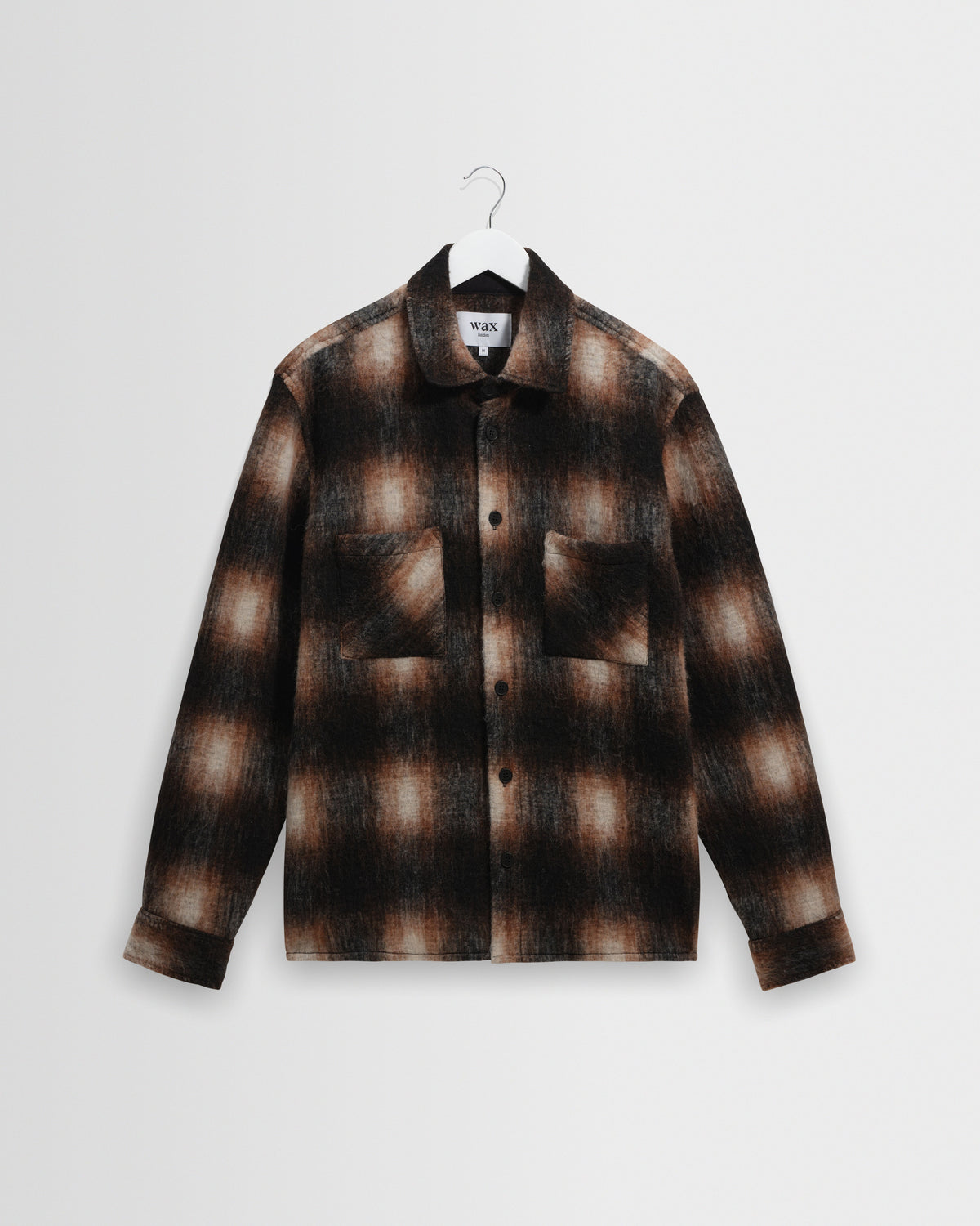 Whiting - Brown And Black Elm Wool Blend Check Overshirt