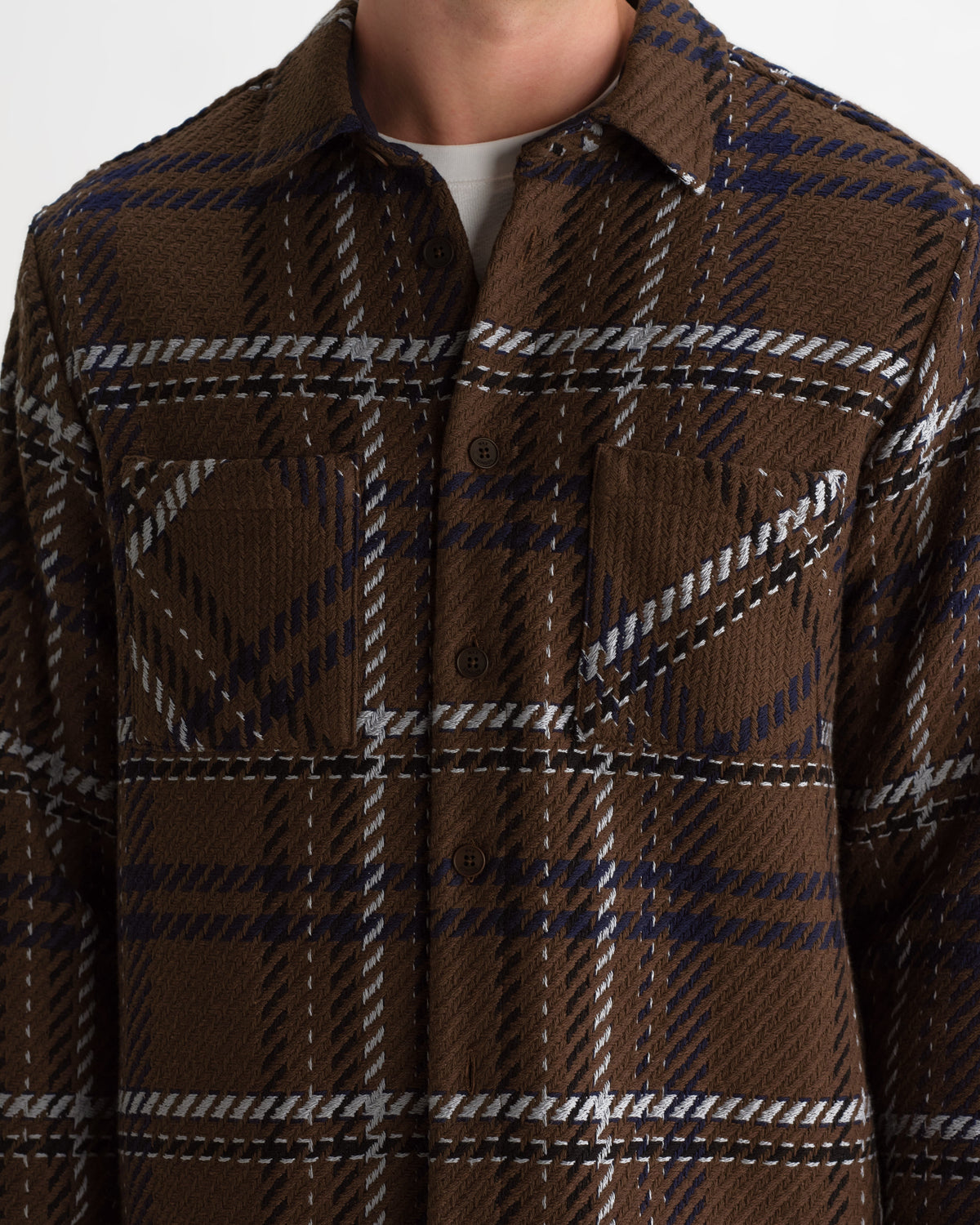 Whiting - Brown And Blue Moon Check Overshirt