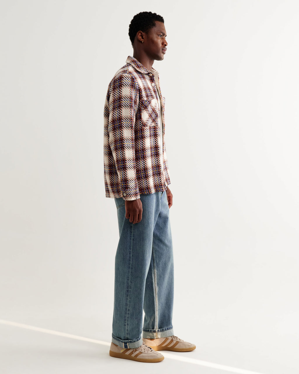 Whiting - Ecru And Multicolour Hutton Check Overshirt