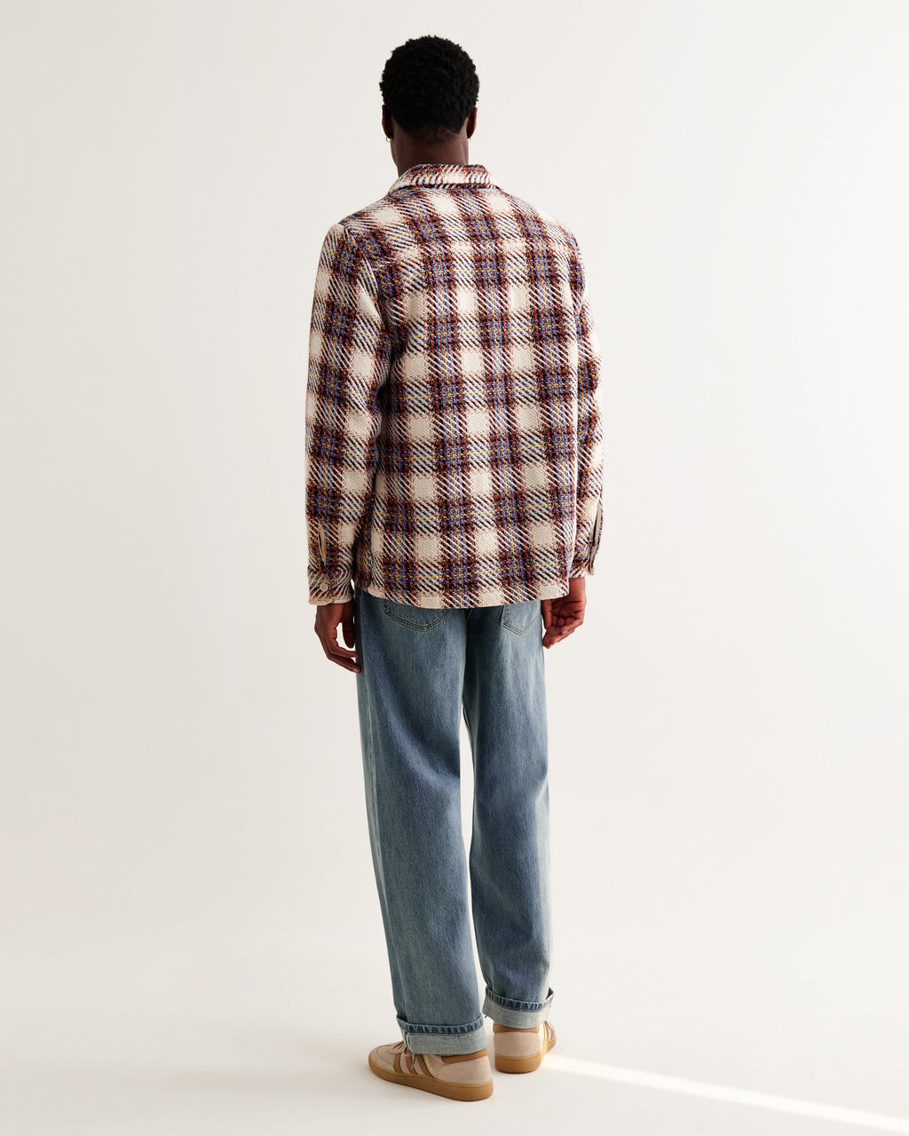 Whiting - Ecru And Multicolour Hutton Check Overshirt