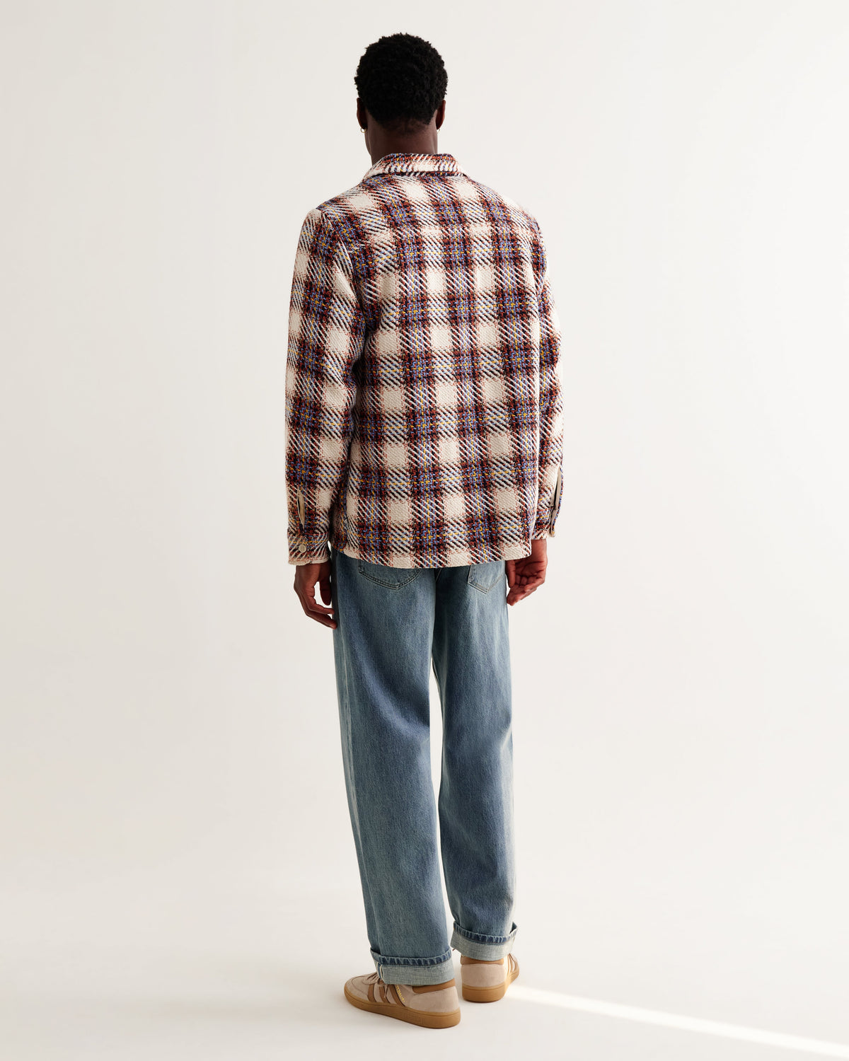 Whiting - Ecru And Multicolour Hutton Check Overshirt