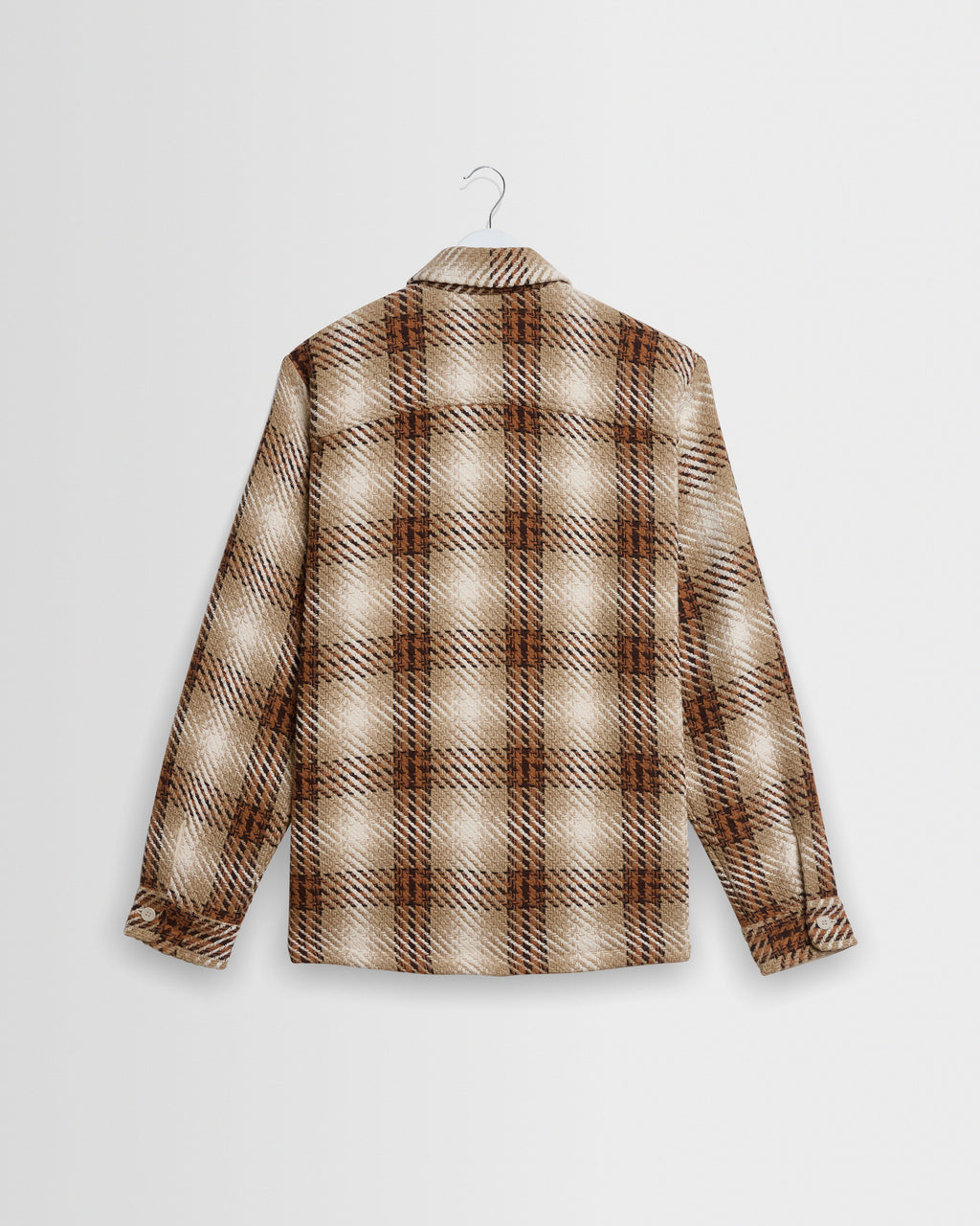 Whiting - Natural And Ecru Overlap Check Overshirt