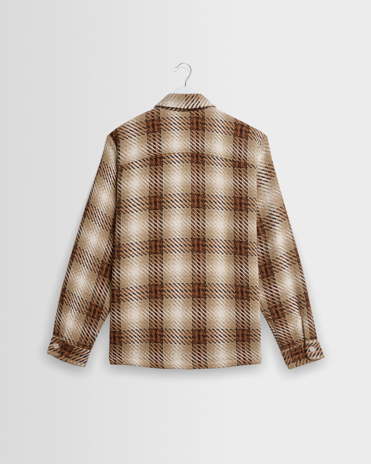 Whiting - Natural And Ecru Overlap Check Overshirt