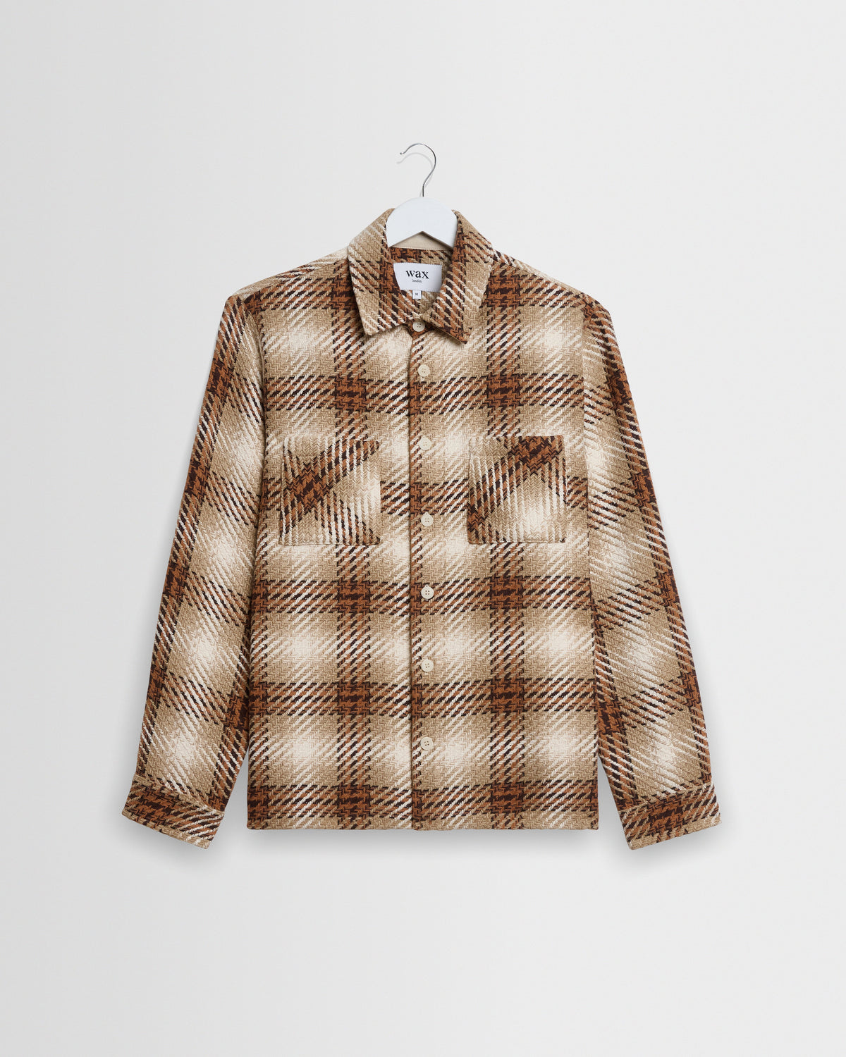Whiting - Natural And Ecru Overlap Check Overshirt
