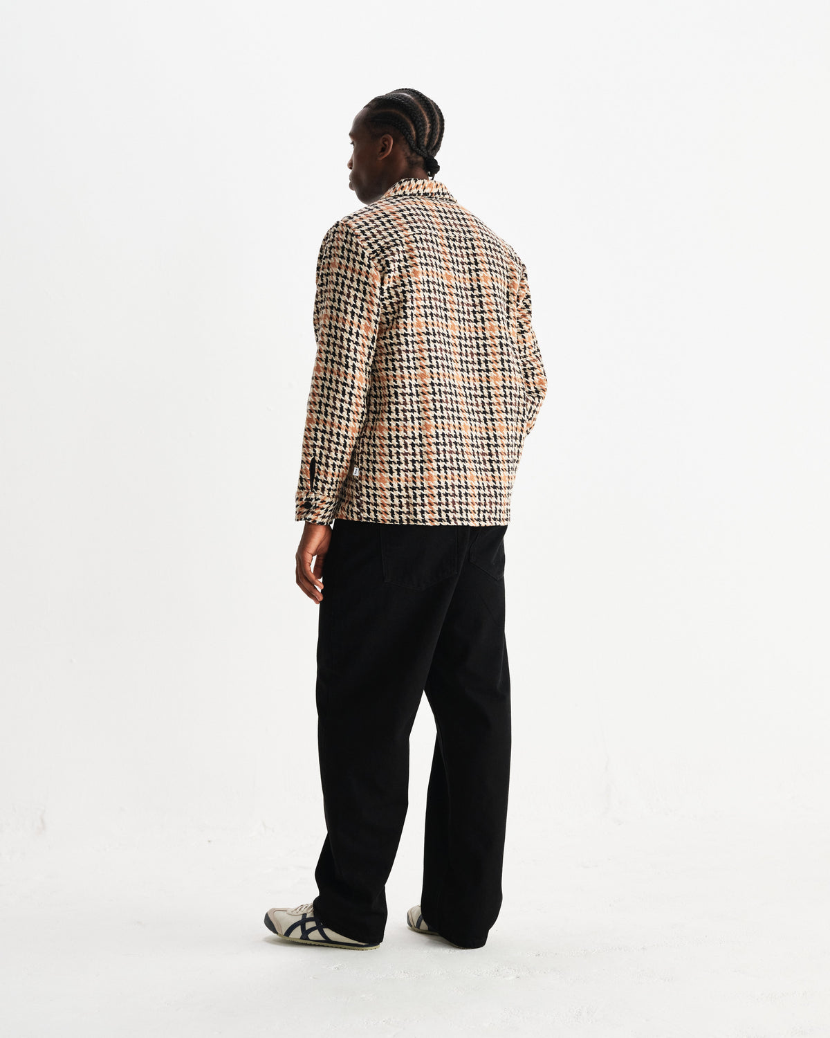 Whiting - Natural Houndstooth-Weave Overshirt