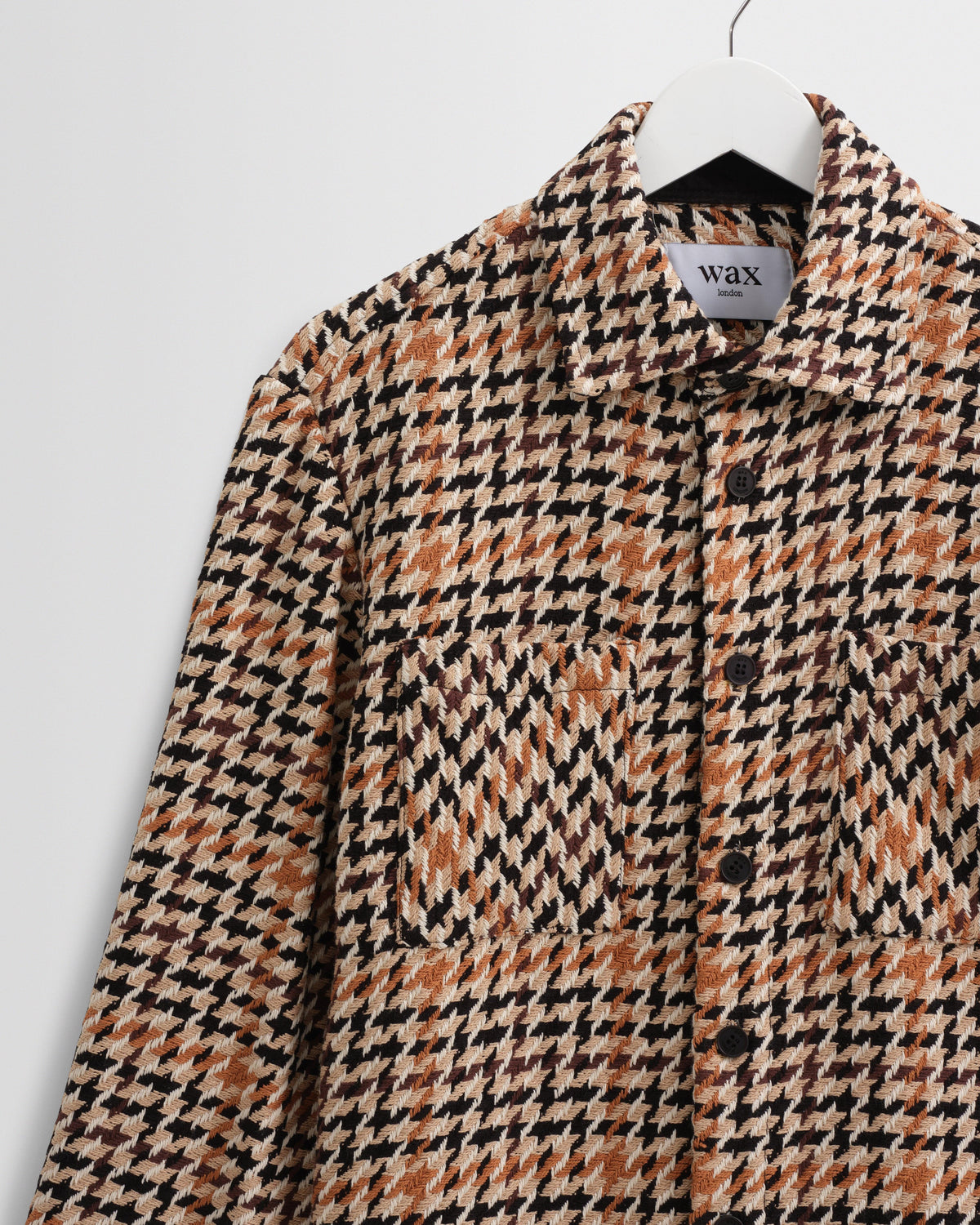 Whiting - Natural Houndstooth-Weave Overshirt