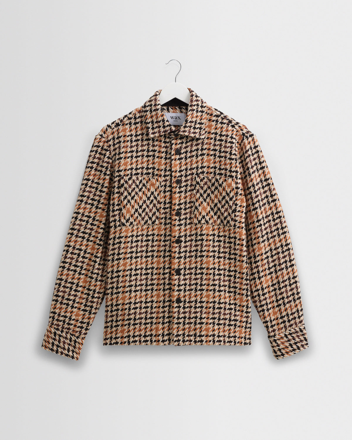 Whiting - Natural Houndstooth-Weave Overshirt