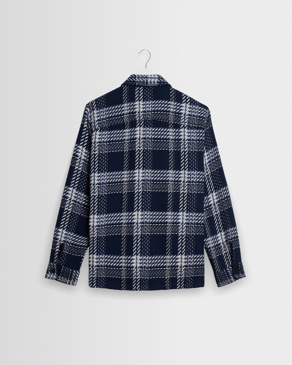 Whiting - Navy And Ecru Plaid Weave Check Overshirt