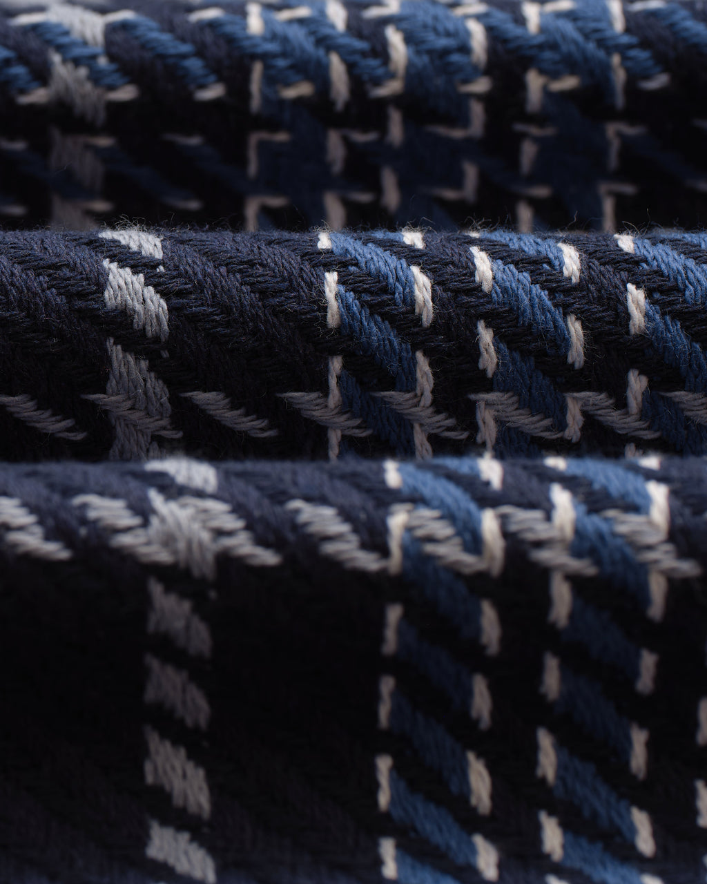 Whiting - Navy And Grey Wave Check Overshirt