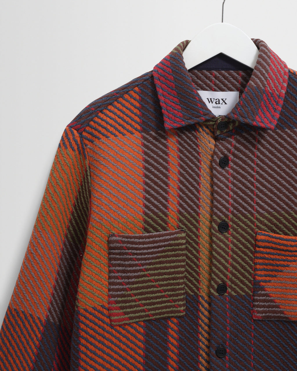 Whiting - Orange And Multicolour Tempo Check Overshirt