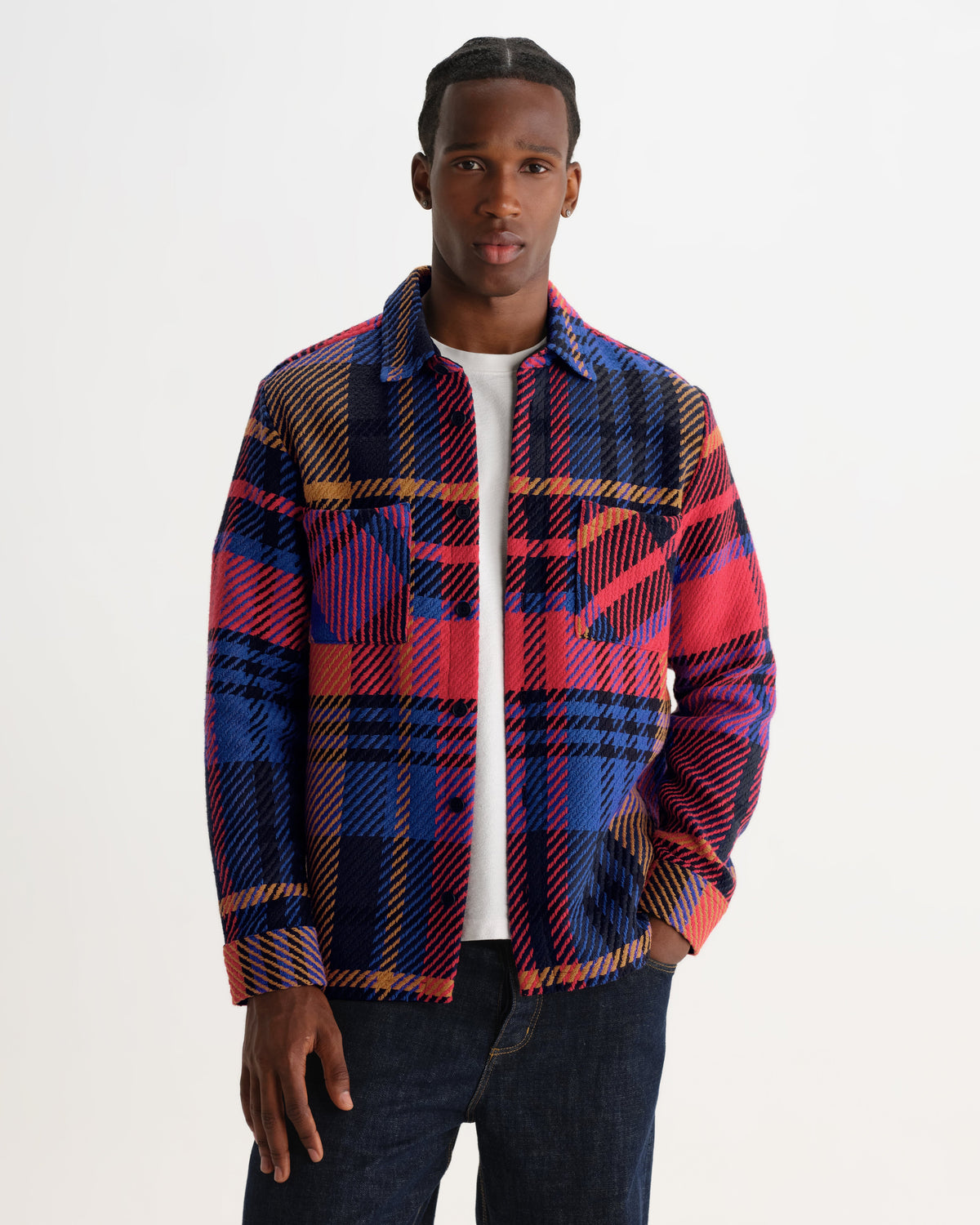 Whiting - Purple And Red Bold Check Overshirt