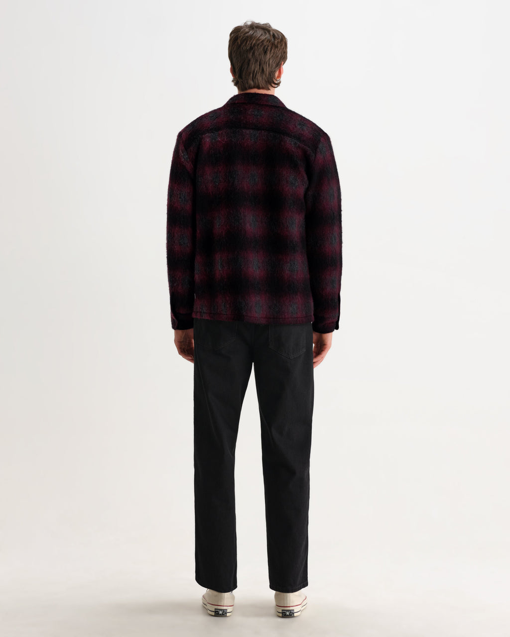 Whiting - Red And Black Elm Wool Blend Check Overshirt