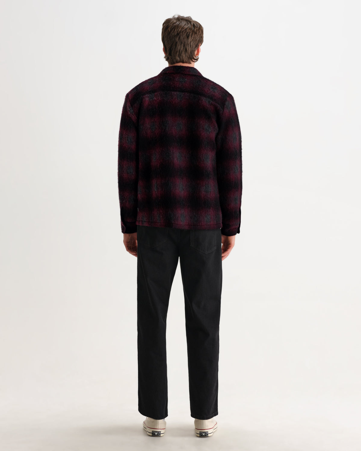 Whiting - Red And Black Elm Wool Blend Check Overshirt