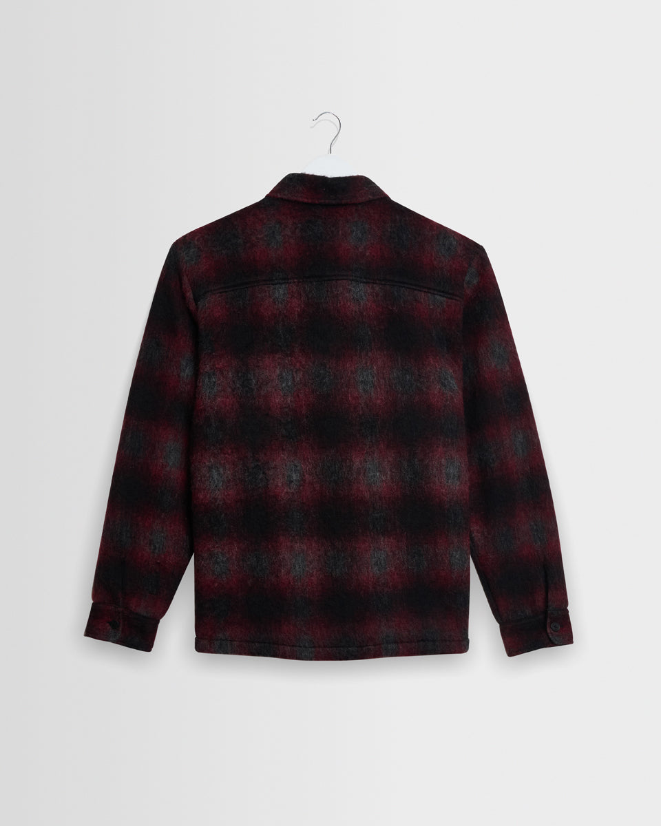 Whiting - Red And Black Elm Wool Blend Check Overshirt