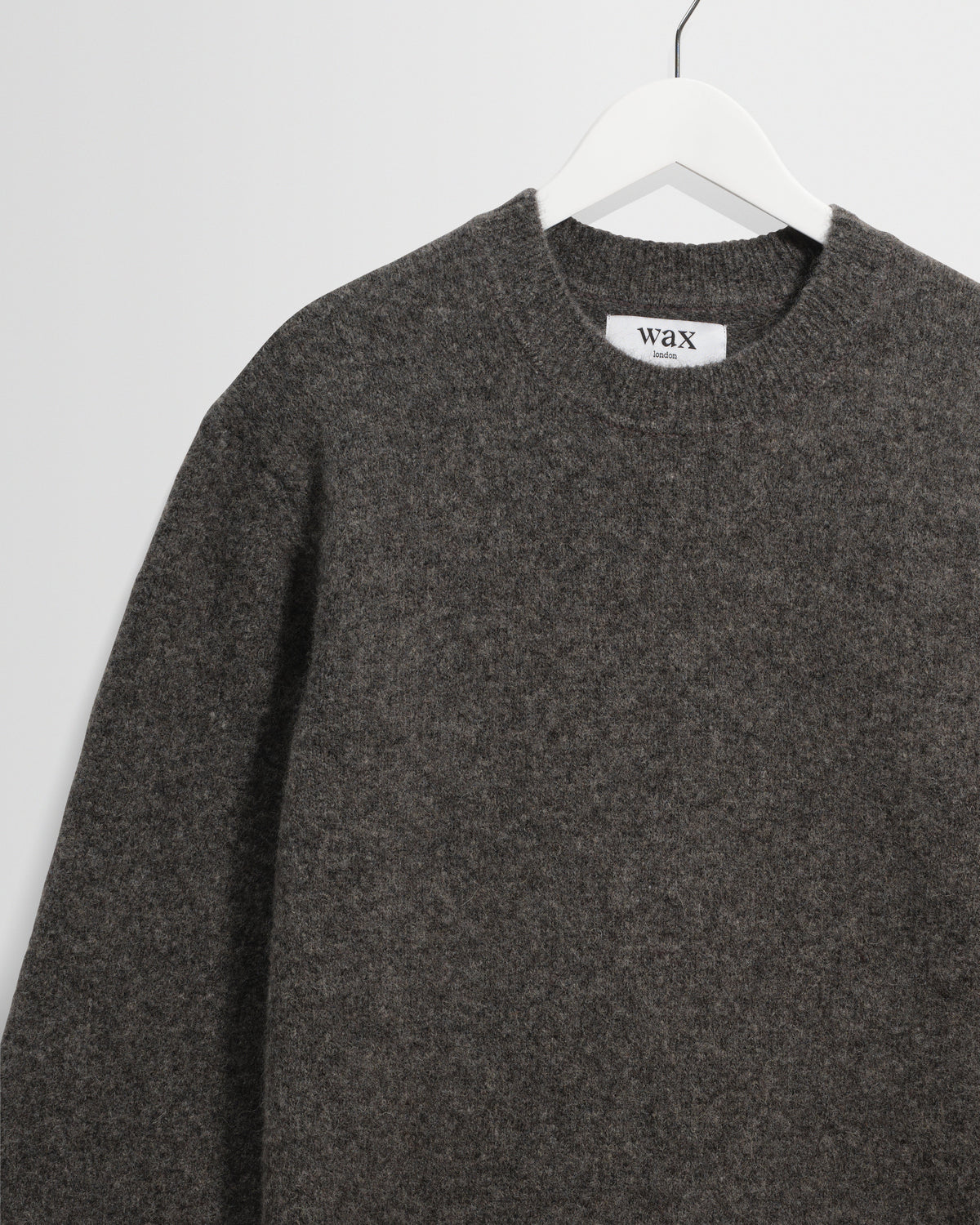 Wilde - Charcoal Fluffy Wool Crewneck