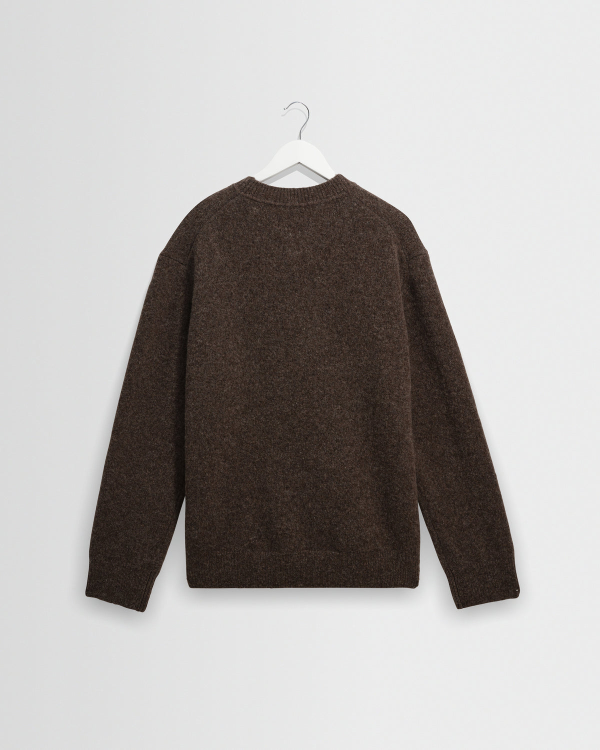 Wilde - Chocolate Brown Fluffy Wool Crewneck