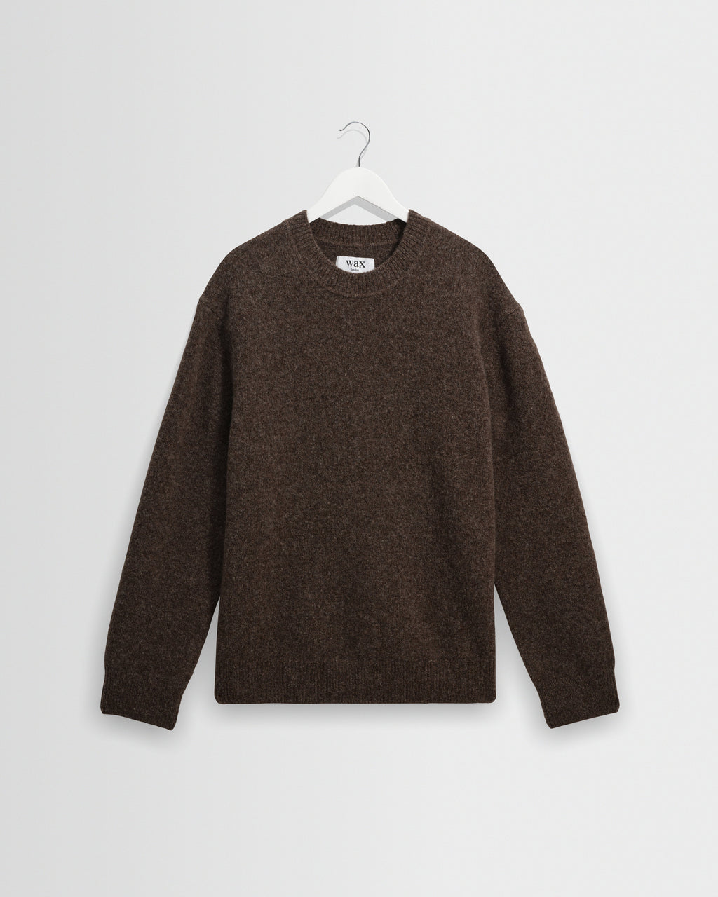 Wilde - Chocolate Brown Fluffy Wool Crewneck