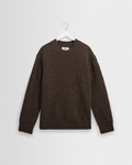 Wilde - Chocolate Brown Fluffy Wool Crewneck