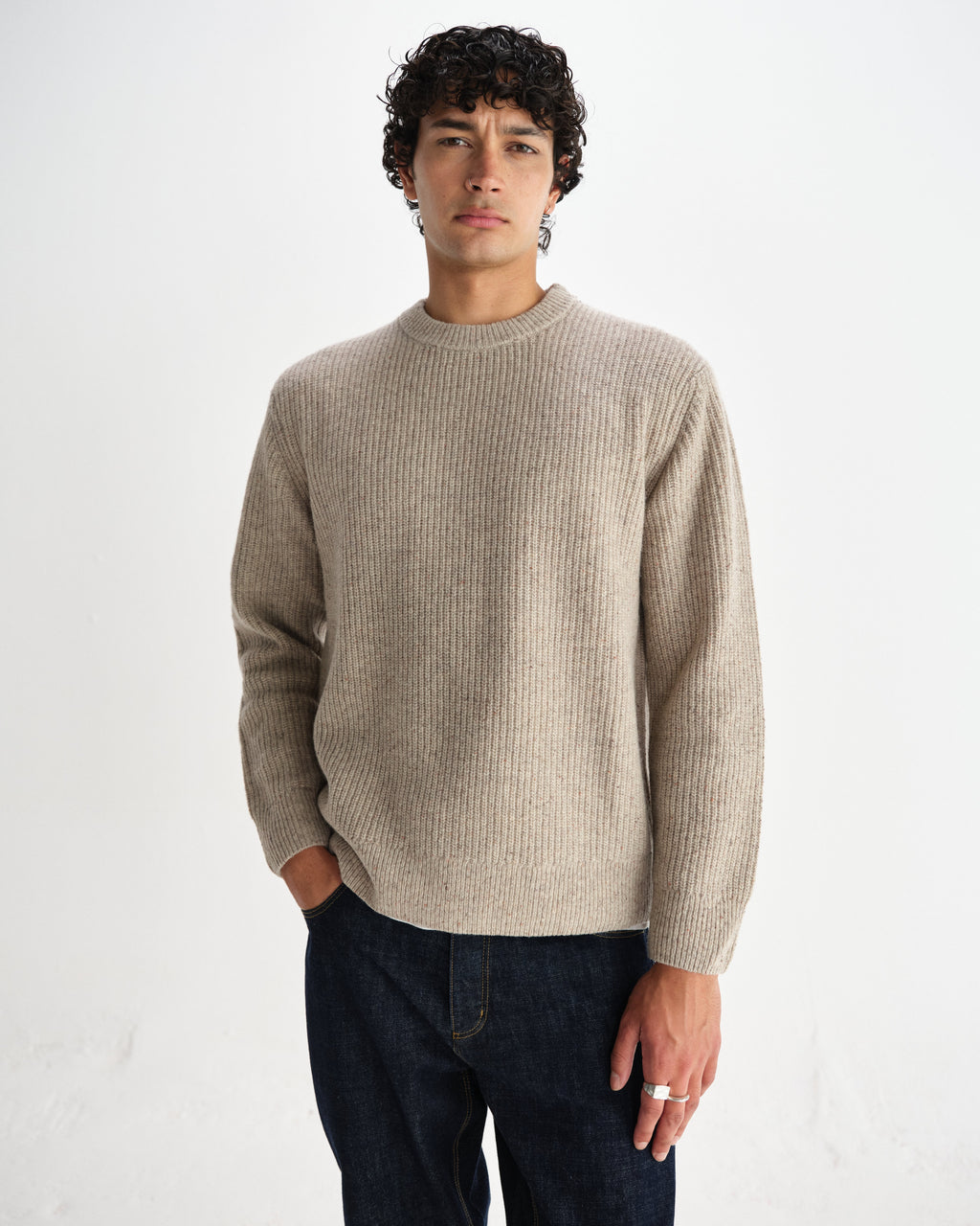 Wilde - Natural Donegal Wool Crewneck