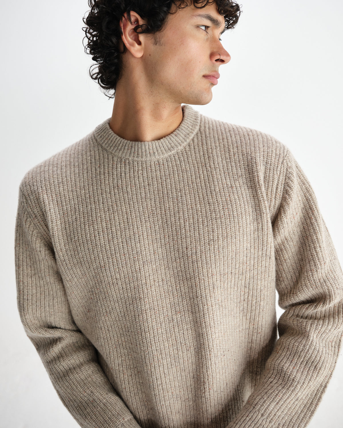 Wilde - Natural Donegal Wool Crewneck