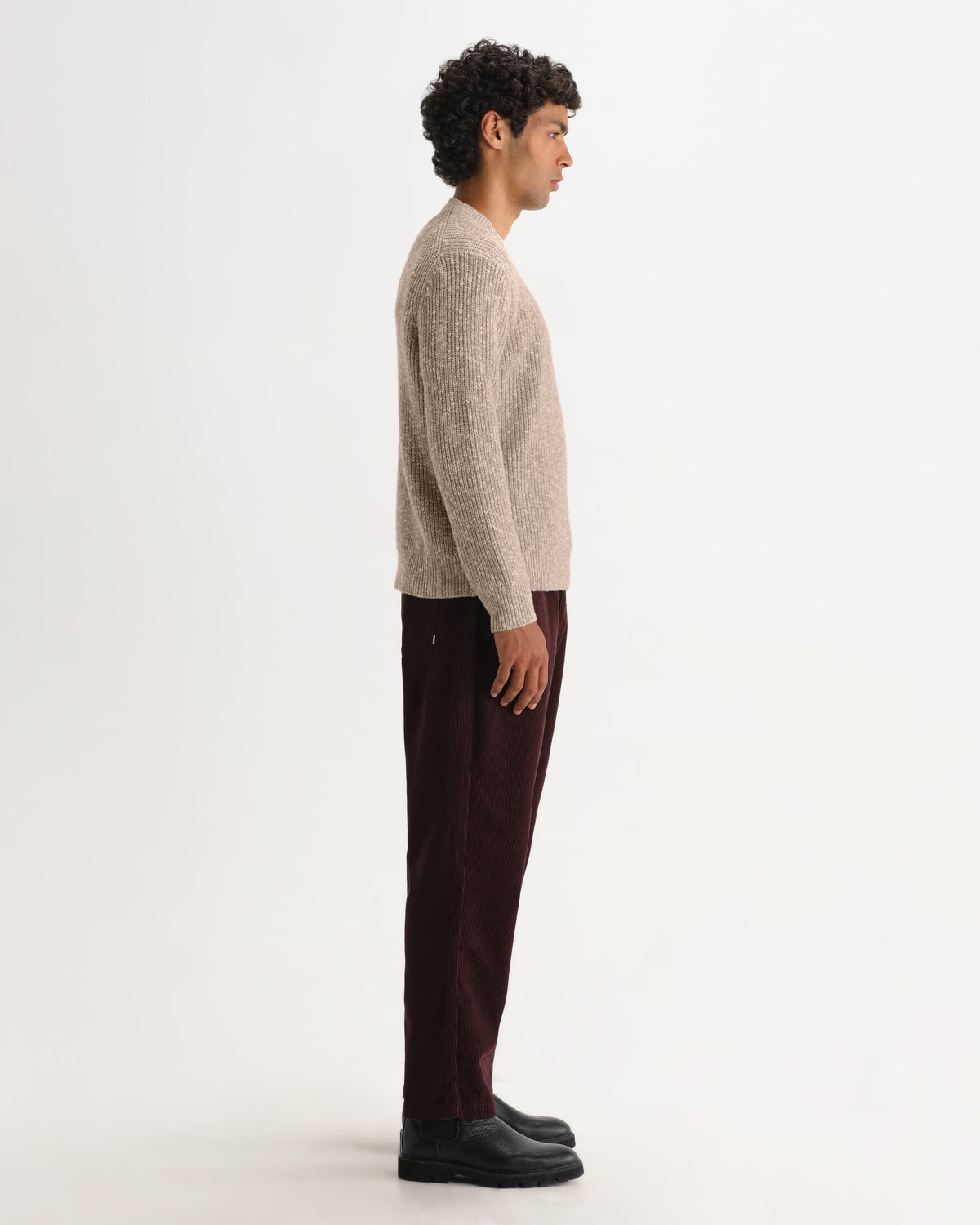 Wilde - Natural Fleck Rib Wool Crewneck
