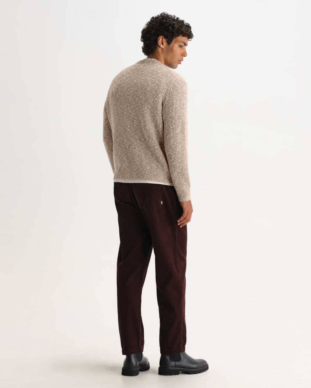 Wilde - Natural Fleck Rib Wool Crewneck