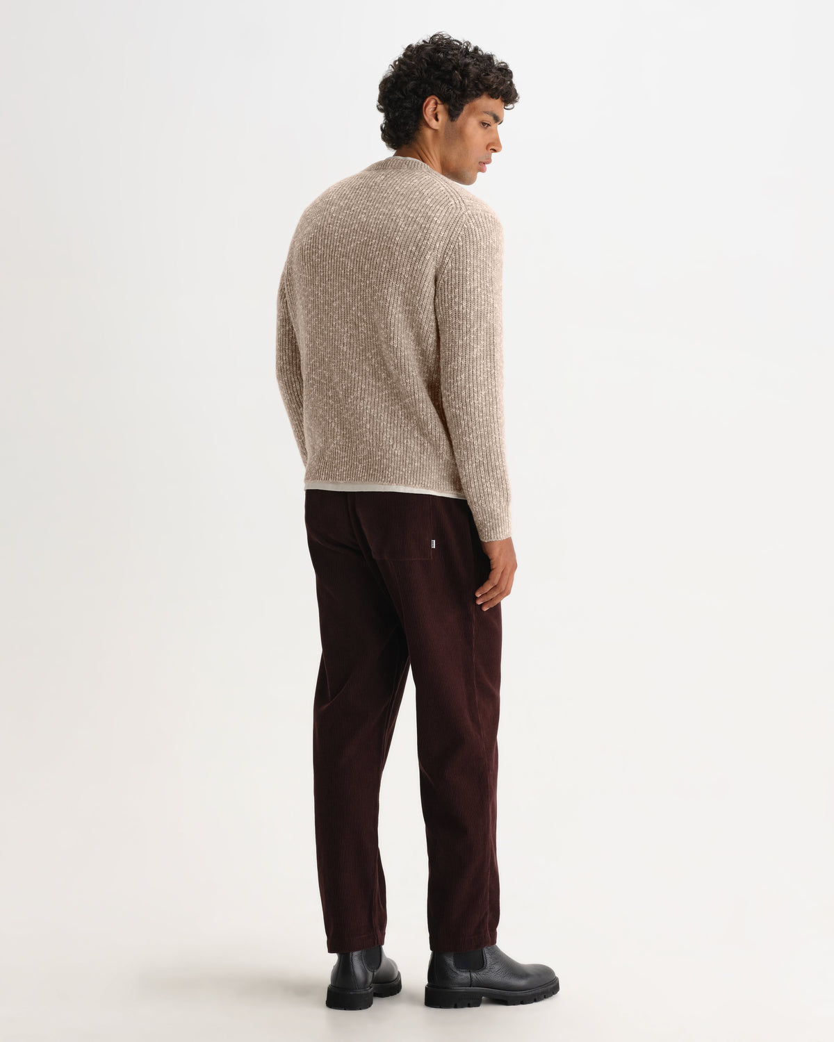 Wilde - Natural Fleck Rib Wool Crewneck