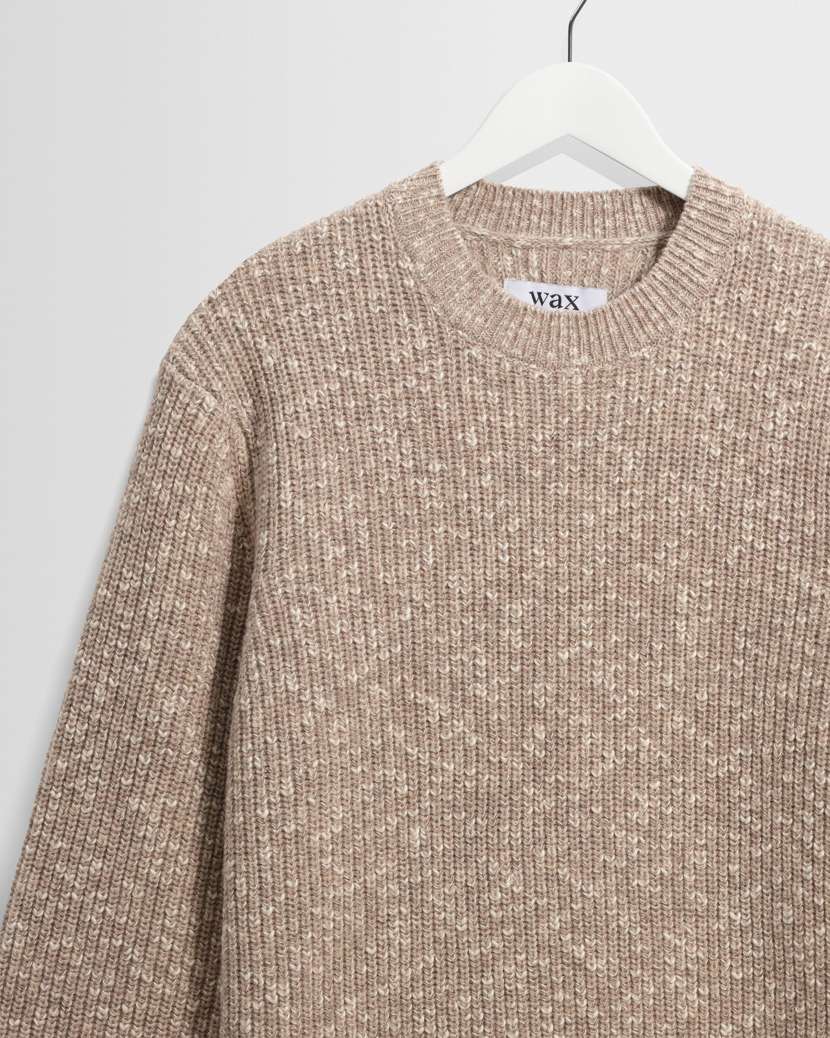 Wilde - Natural Fleck Rib Wool Crewneck