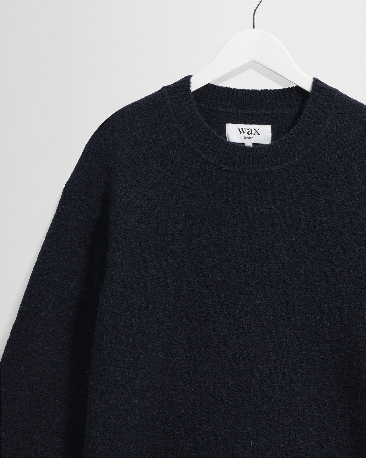 Wilde - Navy Fluffy Wool Crewneck